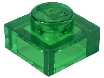LEGO PLATE 3024 1x1 trans zelená (10g) 51 ks.