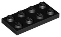 LEGO 3020 TANIER 2x4 čierna NOVINKA (15g) 12 ks.