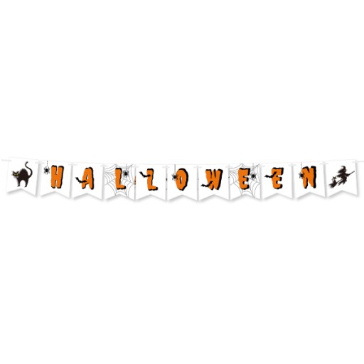 HALLOWEEN GIRLAND - oranžový NÁVOD NA PANNER