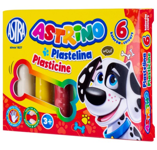 Astrino plastelína, 6 farieb ASTRA