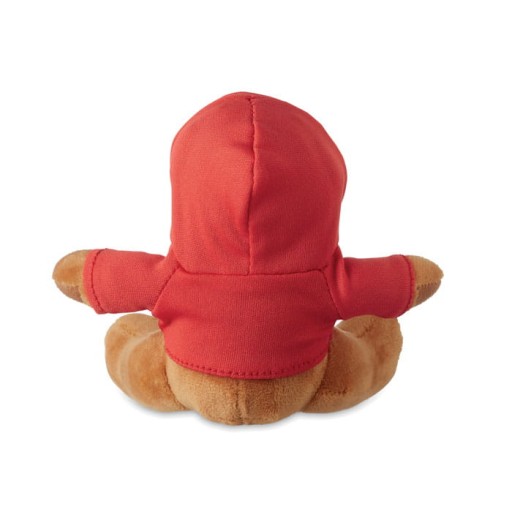 MASKOT MEDVEĎOV VIANOČNÝ SOB V TRIČKE 15,5 cm Červené tričko
