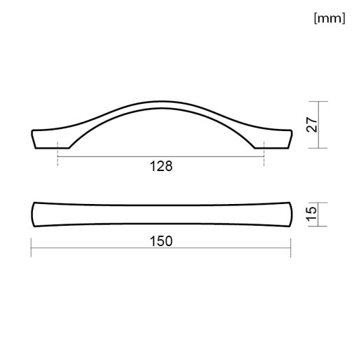 MABL ÚCHYTKA KUCHYNSKÉHO NÁBYTKU ÚCHYTKA ZÁSUVKY ČIERNA 128MM