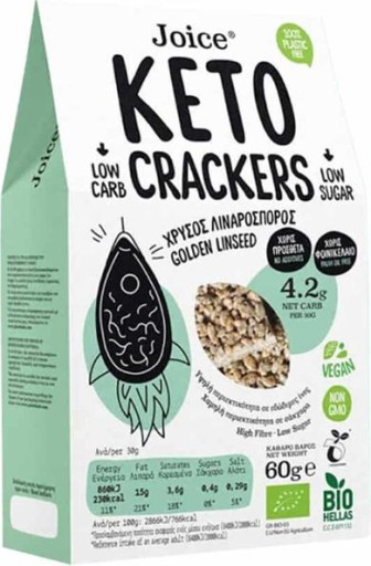 BIO KETO KREKERY S ĽANOVÝM SEMIENKOM 60g