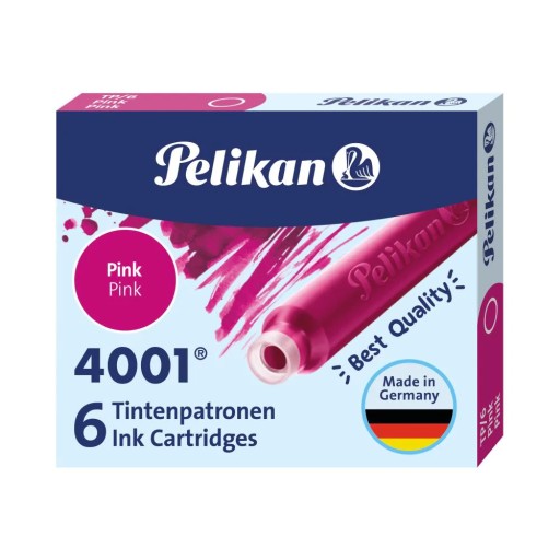 Atramentové kazety SHORT - Pelikan - bal 6 ks - RUŽOVÁ