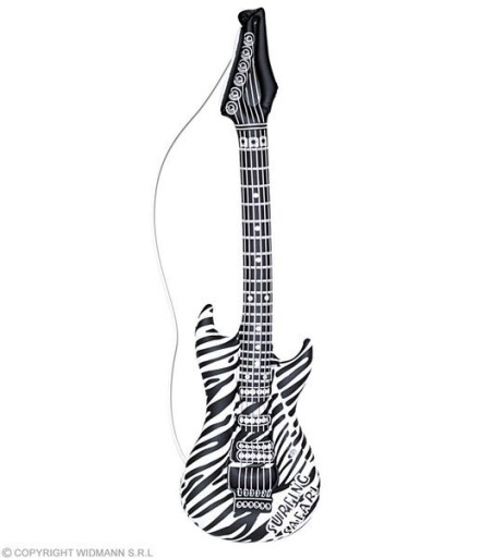 ELVISA'S BIELA ZEBRA PRUHOVANÁ INDUSTRY GITARA