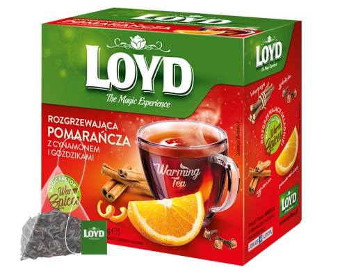 Zimný hrejivý čaj Pomaranč so škoricou a klinčekmi 20T. LOYD