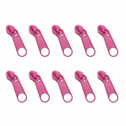 Bežec na špirálové zipsy 5mm 10ks FUCHSIA RUŽOVÁ