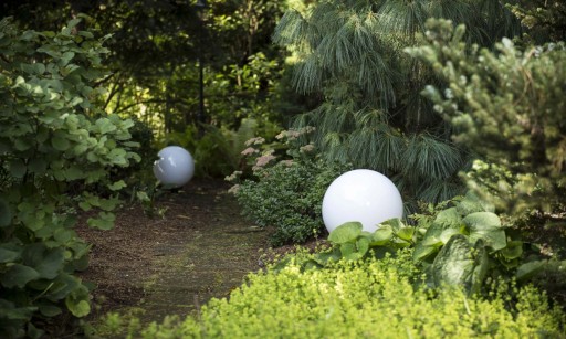 SOLAR LED Záhradná lampa, BIELA GUĽA, 15 cm
