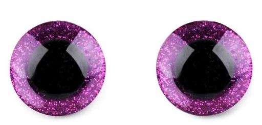 Trblietavé oči pre hračky maskota 20 mm FIALOVÁ