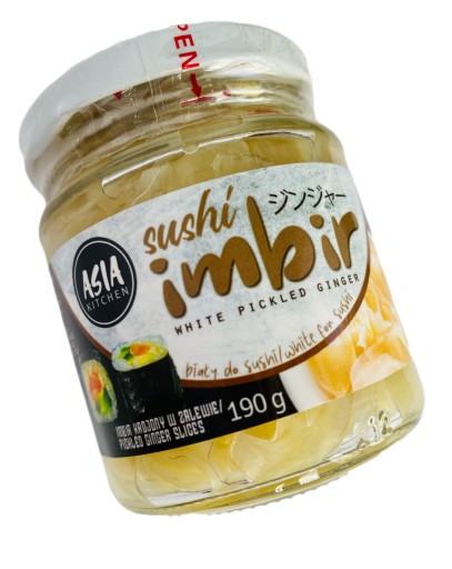 Marinovaný biely zázvor na sushi 190g Asia Kitchen