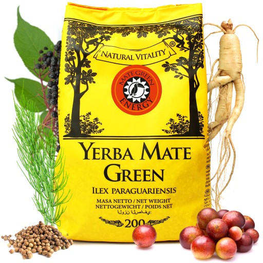 Yerba Mate Green ENERGY 200 g sin 0,2 kg despalada