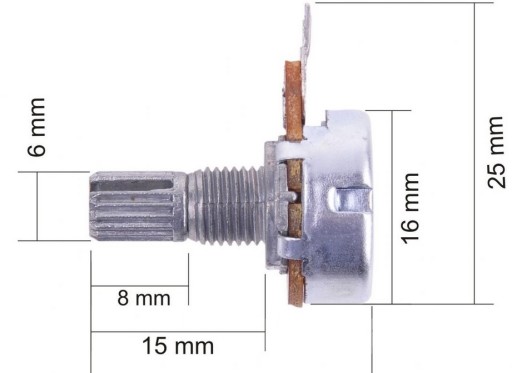 POTENCIOMETER B 0,5K LINEÁRNY / 6878