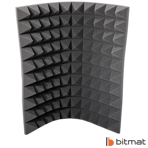 3D NÁSTENNÁ DEKORÁCIA PYRAMÍDA Štvorcová dekorácia šedé svetelné boxy do štúdiovej miestnosti