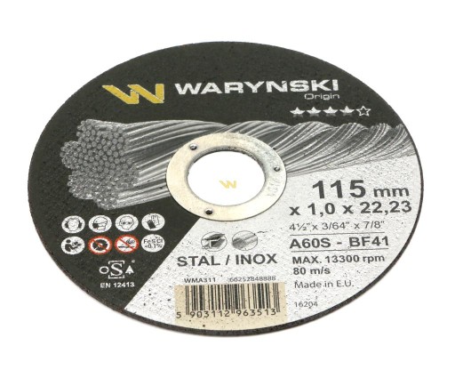Kotúč rezný na kov 115x1,0x22,23 WARYŃSKI