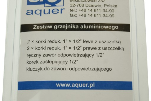 Sada zástrčiek pre hliníkový radiátor