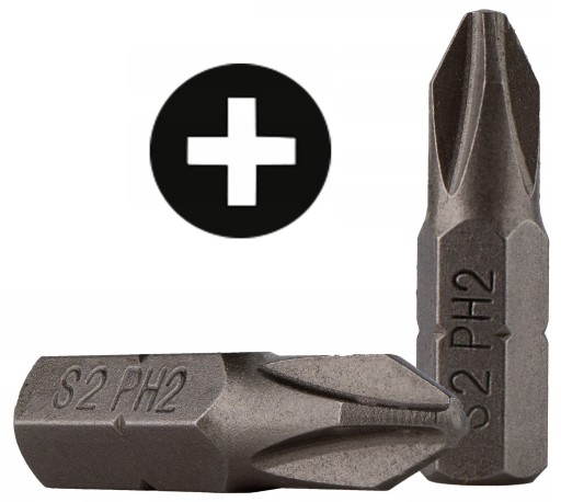 MAGNETICKÉ SKRUTKOVAČE BITOV 10 KS PH2 PHILIPS TIP 25MM