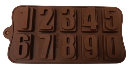 SILIKÓNOVÁ FORMA NA ZDOBANIE ČÍSEL ČOKOLÁD