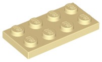 LEGO 3020 2x4 pieskový TANIER NOVÝ (15g) 12 ks.