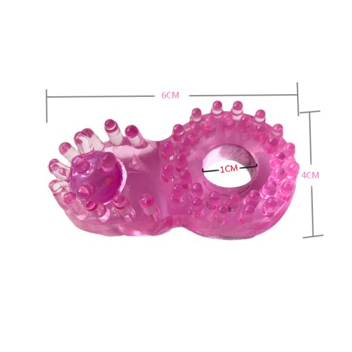 RUŽOVÝ Prsteň na penis s dlhými orechmi