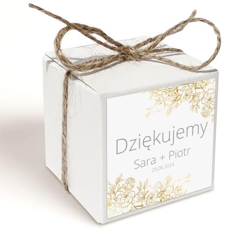 Ďakujem box Wedding 2 PERS fondán. VZORKY