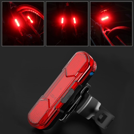 LED ZADNÁ BICYKLE LAMPA, USB BATÉRIA