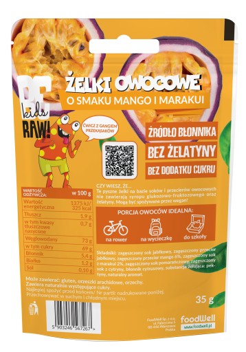 BeRAW Kids Mango Marakuja želé 35g Purella Food