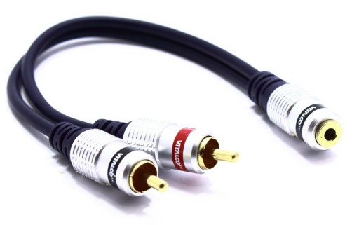 ADAPTÉR AUX ADAPTÉR JACK ZÁSUVKA 3,5 STEREO 2X RCA CINCH PLUG VITALCO