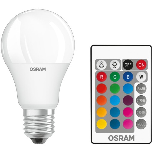 LED žiarovka A60 E27 9W = 60W OSRAM STAR RGBW PILOT