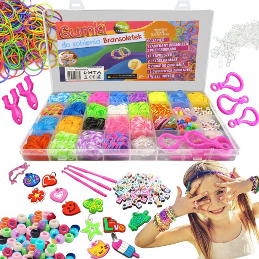 GUMY na výrobu náramkov, korálok, písmen, KVALITNÝ, NARODENINOVÝ DARČEK, DIY