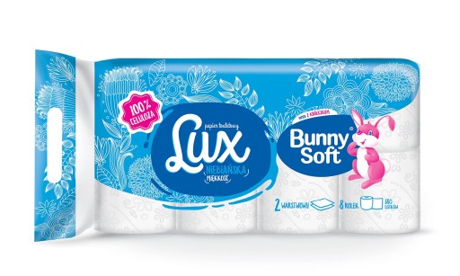 BUNNY SOFT LUX Toaletný papier Soft 2W 8 ks.