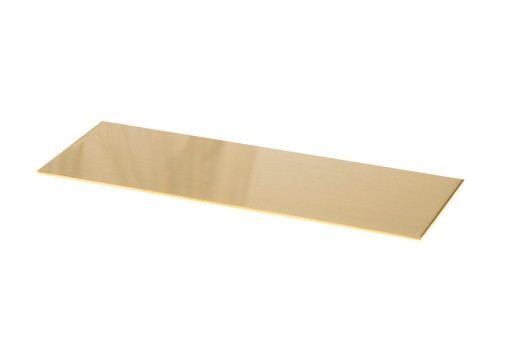 Mosadzný plech, mosadz, formát 100x50x2mm | plech 2mm - 10x5cm