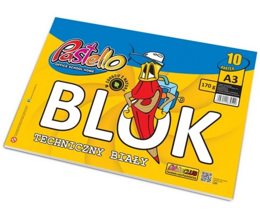 TECHNICKÝ BLOK BIELY A3 10 listov 170g PASTELLO