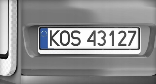 RÁM NA ŠPZ DACAR 3D UHLÍK BIELE