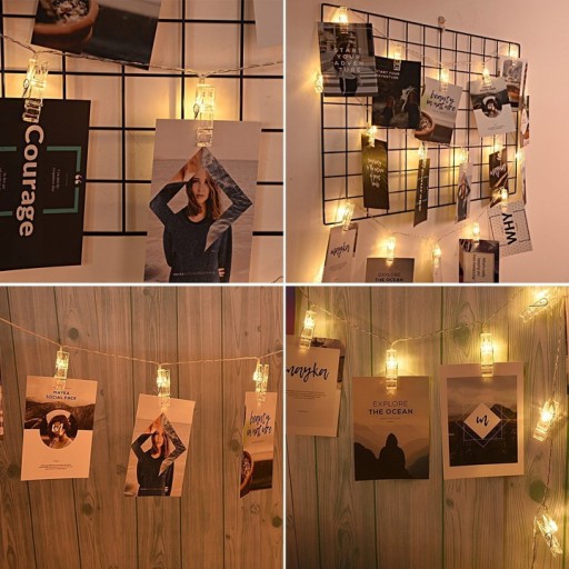 LED SVETLÁ FOTO HODINY KLIPY AKUMULÁTOROVÉ SVETLÁ FOTOGARLANDA