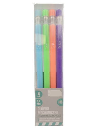 HB mechanické ceruzky 0,5 mm 4 ks