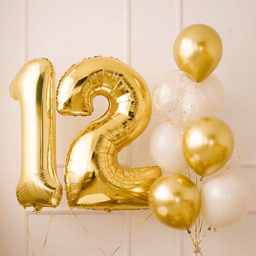 Fóliový balón v tvare čísla 1, farebný, 100 cm