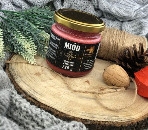 KRÉMOVÝ MED s malinou 220g PRÍRODNÝ POĽ