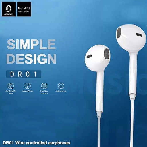 DENMEN JACK 3,5 UNIVERZÁLNE SLÚCHADLÁ BIELY DR01