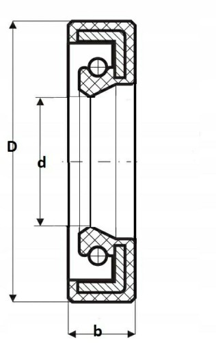 TESNENIE 25x62x8 SIMERING 25x62x8