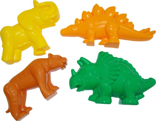 WADER Formy do piesku 4 prvky Dino Animals