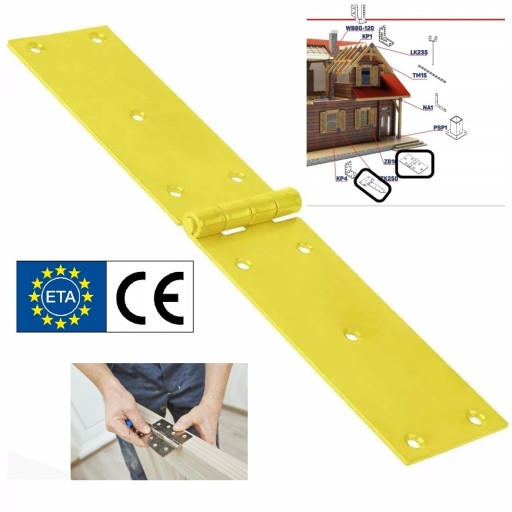 PÁN STAVEBNÝ POZINKOVANÝ ZB25 250X50X2,0mm žltý