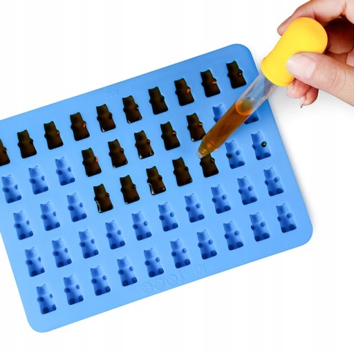 SILIKÓNOVÁ FORMA PRE MEDVEĎOV, MEDVEĎOV, ĽAD + PIPETKU