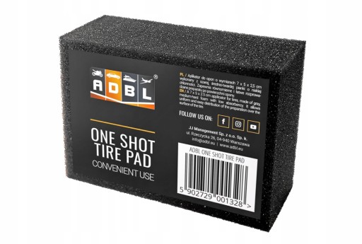 APLIKÁTOROVÁ HUBKA NA PNEUMATIKA FOAM ADBL One SHOT PAD PNEUMATIKY čierna