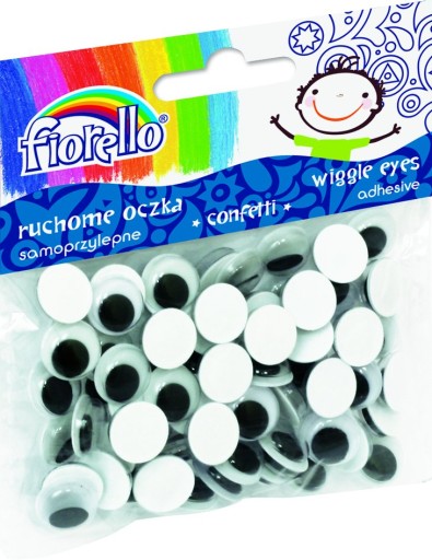 Konfetové flitre Moving Eyes Fiorello 12mm 80ks