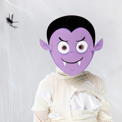 VAMPIRE MONSTER PAPIEROVÁ MASKA FIALOVÁ 1 ks