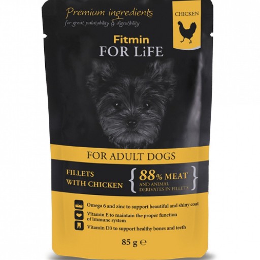 Fitmin For Life dospelé kuracie filety vrecúško 85 g
