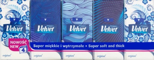 VELVET ORIGINAL 4-VRSTVOVÉ vreckovky, 10 kusov