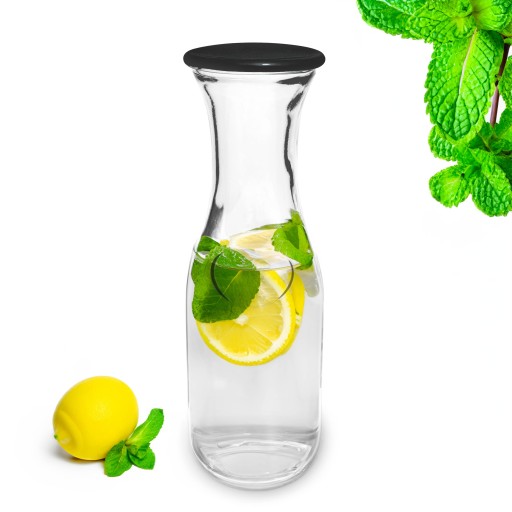KARAFA 500ml na víno, vodu, džús, S viečkom, uzavretý, univerzálny pohár