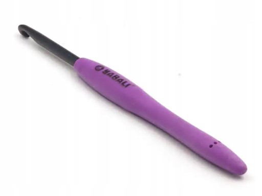 ERGONOMICKÉ HÁČKOVANIE, silikónová rukoväť, čierna, 5 mm