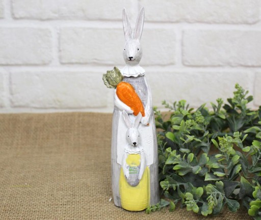Keramická figúrka HARE matka a dcéra 22 cm